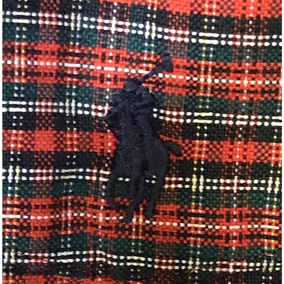 Ralph Lauren Lowell Sport Long Sleeve Button Up Mens Medium Polo Shirt Red Plaid - Picture 5 of 10